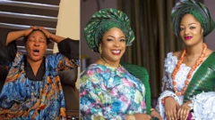 Foto of ex-queen Naomi mama, Funmilayo Ogunseyi and Naomi Ogunwusi, former wife of Ooni of Ife, Adeyeye Enitan Ogunwusi. 