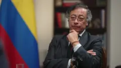 El presidente Gustavo Petro habló con la BBC en Nueva York en el contexto de la Asamblea General de Naciones Unidas.