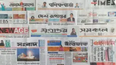 ঢাকা থেকে প্রকাশিত সংবাদপত্র।