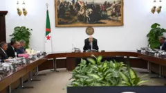 من اجتماع مجلس الوزراء الجزائري.