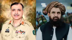 په افغانستان کې د طالبانو حکومت د استخباراتو مشر عبدالحق وثیق او د پاکستان د څارګرې ادارې ای اېس ای مشر جنرال عاصم ملک