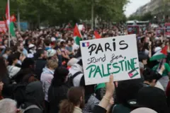 تظاهرة في باريس داعمة للفلسطينين