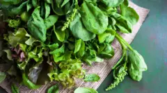 Vegetais verdes sobre a mesa