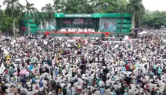 সোহারাওয়ার্দী উদ্যানে জামায়াতের সভা মঞ্চ
