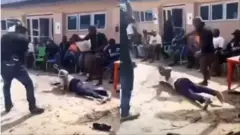 Aworan bi wọn ṣe n da sẹria iya fun gende ọkunrin naa.