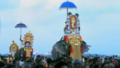 கேரளா, திருவனந்தபுரம், கோவில் ஊர்வலம், விமானம் 