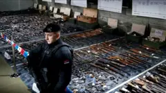 Thousands of unregistered guns were handed in after back-to-back mass shootings in Serbia