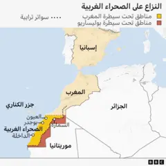 خريطة للصحراء الغربية