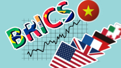 Logo BRICS, G7 và quốc kỳ Việt Nam