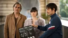Matt Dillon e Anamaria Vartolomei gravando cena de 'Meu nome é Maria'