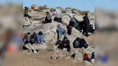 Asylum seekers from China, Columbia and the middle east on November 24, 2023 