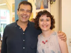 Pablo Salgueiro com a esposa, Rosina Rubio.
