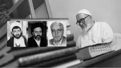 آیت‌الله منتظری، مرتضی اشراقی، ابراهیم رئیسی و حسینعلی نیری 