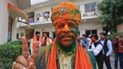 जयपुर में बीजेपी की जीत के बाद पार्टी समर्थक