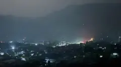 Cidade de Muzaffarabad após o ataque