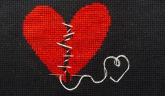 Corazón roto bordado y remendado