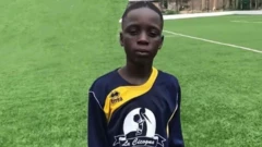 Ransford in his academy jersey on the park