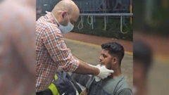 పాలక్కాడ్ రైల్వే స్టేషన్‌లో యువకుడికి చికిత్స 