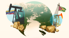 Montajebarcelona fifa 22la vista aérea del río Esequibo y recursos naturales