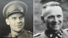 ویکتور کراس (چپ) در دستگیری رودولف هوس، فرمانده سابق اردوگاه آشويتس نقشی کلیدی داشت