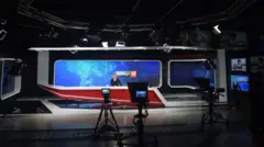 تصویری از داخل استدیوی طلوع‌نیوز افغانستان