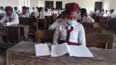 Students siddon for exam hall