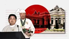 ဝန်ကြီးဟောင်းဦးတင့်ဆန်းနဲ့ သူဋ္ဌေးကြီးဦးအောင်ကိုဝင်းနဲ့ လွှတ်တော်အဆောက်အအုံတွေပုံ