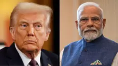 डोनाल्ड ट्रंप और नरेंद्र मोदी की तस्वीर