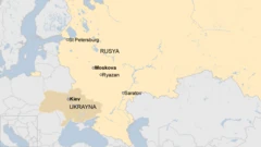 Harita üzerinde Rusya'daki iki askeri havaalanı Ryazan ve Saratov