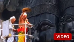 ஒற்றை பாறையில் செதுக்கப்பட்ட 108 அடி விஷ்ணு சிலை