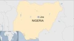 Map of Nigeria showing Jos Plateau State