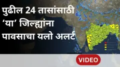 महाराष्ट्रातील या जिल्ह्यांना पुढील 24 तासांसाठी पावसाचा यलो अलर्ट