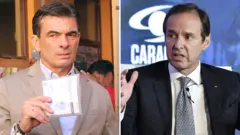 El senador Rodrigo Paz Pereira y el expresidente Jorge "Tuto" Quiroga 