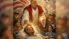 ትራምፕም እንደ ኢየሱስ ክርስቶስ የሚያሳየው ምስል