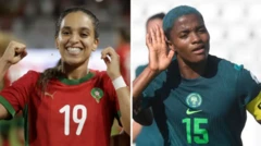 Aworan Sakina Ouzraoui Morocco ati Rasheedat Ajibade Naijiria