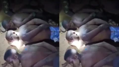 Àwọn ọkùnrin mẹ́ta tó wà nílẹ̀, tí wọ́n taná sí ojú wọn