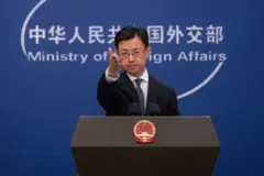 တရုတ်နိုင်ငံခြားရေးဝန်ကြီးဌာန ပြောခွင့်ရသူ ဂို ကျားခွန်းကို တရုတ်နိုင်ငံ၊ ဘေကျင်းမြို့မှာ ပြုလုပ်တဲ့ သတင်းစာရှင်းလင်းပွဲမှာ ဇန်နဝါရီလ ၂၃ ရက်တုန်းက မြင်တွေ့ရတာဖြစ်ပါတယ်။ အနောက်တိုင်းဝတ်စုံ ဝတ်ထားတဲ့ ဂို ကျားခွန်းကို ကင်မရာဘက် လက်တစ်ဖက် ဆန့်တန်းနေတာကို တွေ့ရတာဖြစ်ပြီး သူ့နောက်မှာတော့ တရုတ်နိုင်ငံခြားရေးဝန်ကြီးဌာနဆိုတဲ့ စာလုံးကို တရုတ် -အင်္ဂလိပ် နှစ်ဘာသာနဲ့ အထက်အောက် ရေးသားထားတာကို မြင်တွေ့ရ 