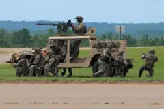 Soldados de las fuerzas especiales de EE.UU. en una práctica.