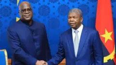 Perezida wa DRC na Perezida w'Angola bahanye ikiganza 