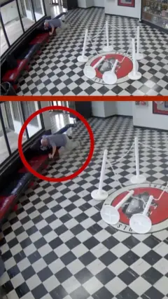 Odrastao čovek se bacio na drugog naoružanog čoveka u hodniku škole