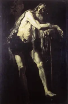 Santo Onofre em tela de Battistello Caracciolo, feita em 1625