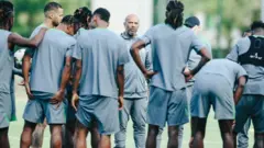 Nigeria train ahead of dia World Cup qualifying match against Zimbawbwe 