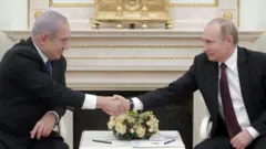 عکس آرشیوی از دیدار سال ۲۰۱۹ نتانیاهو و پوتین