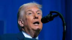 બોર્ડ ઑફ પીસની બેઠકને સંબોધન કરી રહેલા ડોનાલ્ડ ટ્રમ્પ