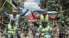 Masu wasa da babur a birnin na Nairobi sun cika titi a ranar Lahadi inda suke fareti domin nuna goyon bayansu ga Falasɗinawa daidai lokacin da ake yakin Isra'ila da Gaza ke ci gaba da ƙazanta. 