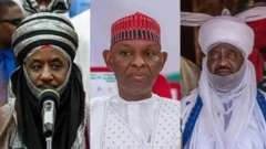 Muhammad Sanusi II, Govnor Abba Yusuf and Aminu Ado Bayero