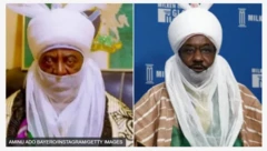 Aworan Emir Ado Bayero ati Sanusi.