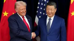 Trump and Xi shake hands