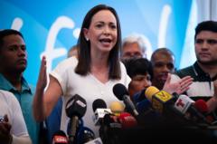 María Corina Machado, en un reciente mitin.