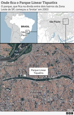 Mapa de localização do Parque Tiquatira